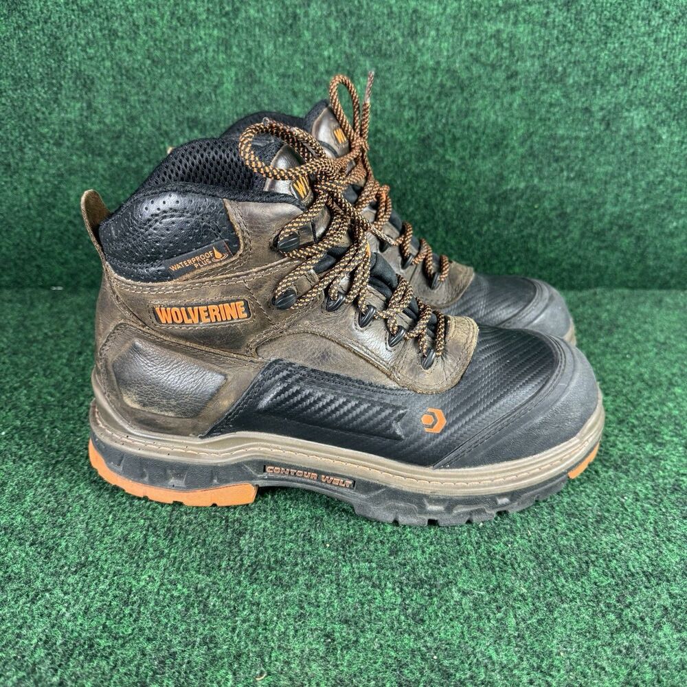 Wolverine Overpass Men’s Size 8 EW Comp Toe Waterproof Work Boots EXTRA WIDE